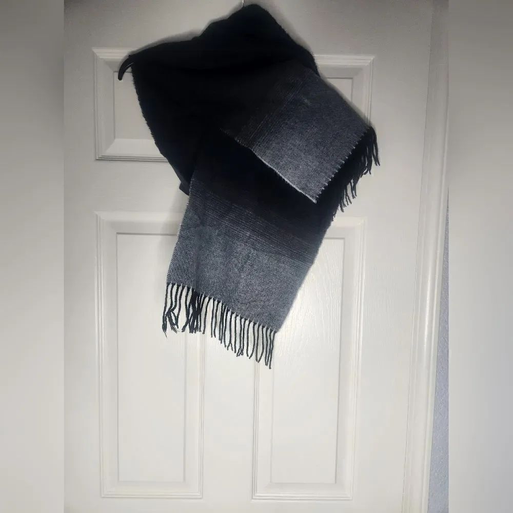 Luxury Cashmere Feel Scarf Soft Fringe Classic Colorblock Women’s Scarf 62"×12"